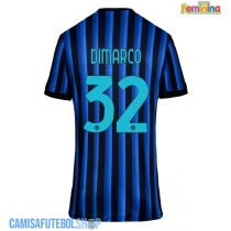 Camisa de time de futebol Inter Milan Federico Dimarco #32 Replicas 1º Equipamento Feminina 2025-26 Manga Curta